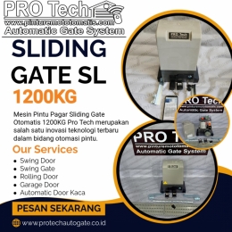 MESIN PINTU PAGAR SLIDING GATE OTOMATIS PRO TECH 1200S