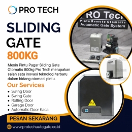 Mesin Pintu Pagar Sliding Gate Otomatis 800KG Pro Tech Autogate